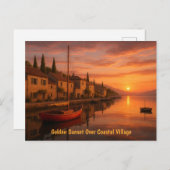 ゴールデンサンセットオーバーコースタルヴィレッジ ポストカード (正面/裏面)
