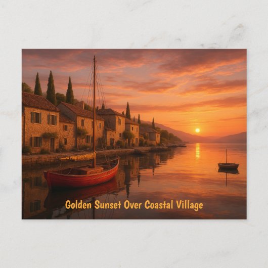 ゴールデンサンセットオーバーコースタルヴィレッジ ポストカード (正面)