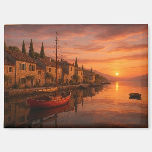 ゴールデンサンセットオーバーコースタルヴィレッジ マグネット (正面)