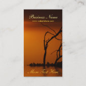 ゴールデンサンセットシルエットビジネスカード 名刺 (裏面)