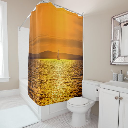 ゴールデンサンセットセール シャワーカーテン (インサイチュ)