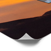 ゴールデンサンセットパーソナライズされたファミリーツリー ポスター (角)