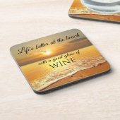 ゴールデンサンセットビーチワインコースター コースター (左側)