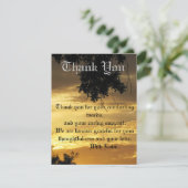 ゴールデンサンセットフラット悔やみや弔慰サンキューカード サンキューカード (スタンド正面)