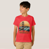 ゴールデンサンセット屋外ブリッジシーン Tシャツ (正面フル)