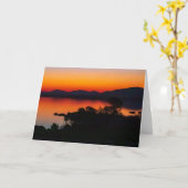 ゴールデンサンセット、ガボローネダムボツワナ カード (黄色い花)