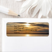 ゴールデンサンセット – 差出人住所ラベル ラベル (インサイチュ)