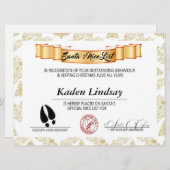 ゴールデンサンタのニースリスト シーズンカード (正面/裏面)