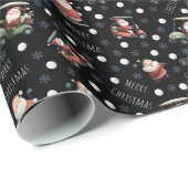 ゴールデンサンタオンブラック ラッピングペーパー (ロールコーナー)