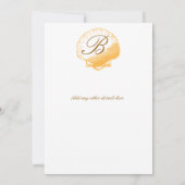 ゴールデンサンドシーシェル結婚式招待状 招待状 (裏面)