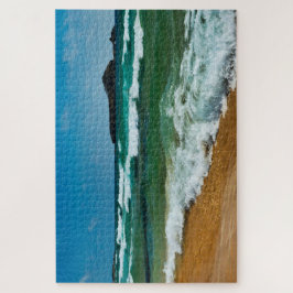 ゴールデンサンドビーチイタリア荒海の大きな波 ジグソーパズル