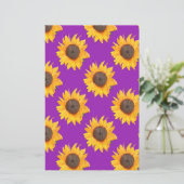 ゴールデンサンフラワーオーバーパープルスクラップブック紙 (スタンド正面)