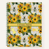 ゴールデンサンフラワーズハニカム王室のとミツバチ ノートブック (正面)