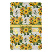 ゴールデンサンフラワーズハニカム王室のとミツバチ ミニクリップボード (裏面)