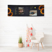 ゴールデンサンフラワーフォトコラージュ卒業パーティー 横断幕 (インサイチュ)