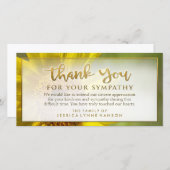 ゴールデンサンフラワーフローラサンキューシンパカード サンキューカード (正面/裏面)