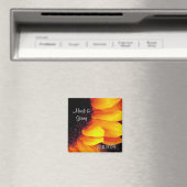 ゴールデンサンフラワーフローラ新婦救新郎日 マグネット (インサイチュ (食洗機))