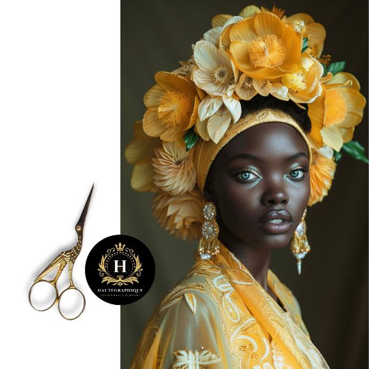 ゴールデンサンフラワーヘアドレスデカッページ 薄葉紙