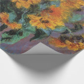 ゴールデンサンフラワー印象主義 ラッピングペーパー (角)