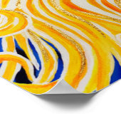 ゴールデンサンホワイトイーグル芸術的抽象芸術ポスター ポスター (角)