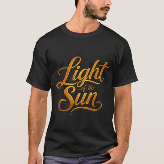 ゴールデンサンライトタイポグラフィTシャツ Tシャツ (正面)