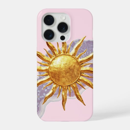 ゴールデンサン エステティックフォンケース - ピンク iPhoneケース (裏面)