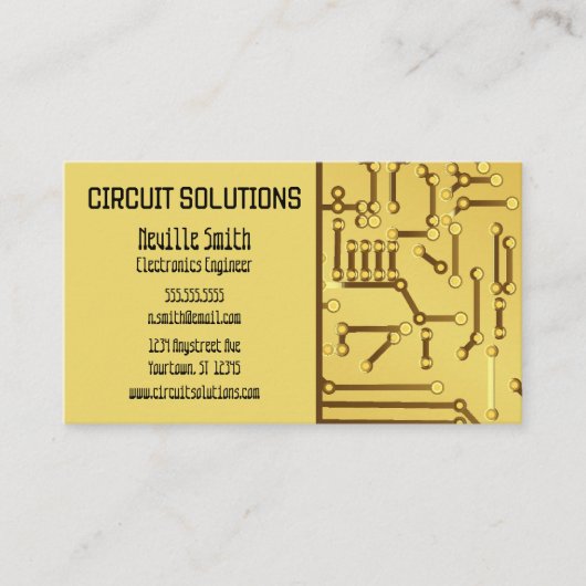ゴールデンサーキットボードエレクトロニクス技術 名刺 (正面)