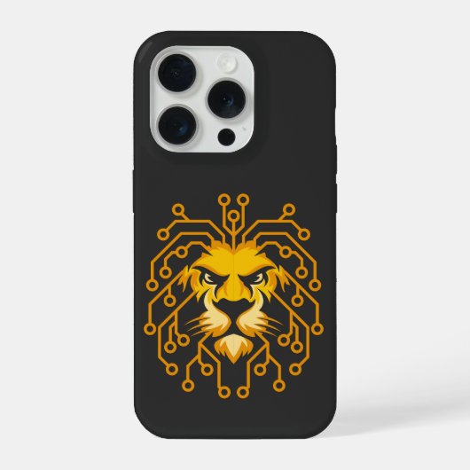 ゴールデンサーキット ライオン iPhone 15 カバー (裏面)