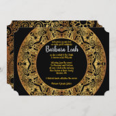 ゴールデンサーキュラーバルミツワー招待状 招待状 (正面/裏面)