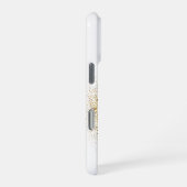 ゴールデンサークルの中のレインボーバタフライ iPhoneケース (右側面)