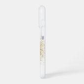 ゴールデンサークルの中のレインボーバタフライ iPhoneケース (左側面)