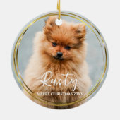 ゴールデンサークルフレームペット名 セラミックオーナメント (裏面)