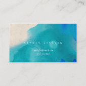 ゴールデンサークルブルーコバルトバタフライウォーター色 名刺 (裏面)