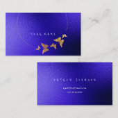 ゴールデンサークルブルーコバルトバタフライブラック 名刺 (正面/裏面)