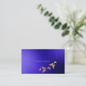 ゴールデンサークルブルーコバルトバタフライブラック 名刺 (スタンド正面)