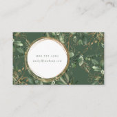 ゴールデンサークルユーカリエレガントプトゥスグリーンシーガラス 名刺 (裏面)