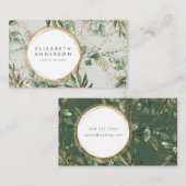 ゴールデンサークルユーカリエレガントプトゥスグリーンシーガラス 名刺 (正面/裏面)