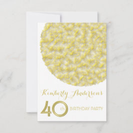 ゴールデンサークル40th誕生日パーティの招待状 招待状