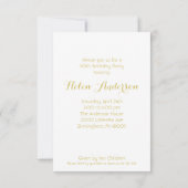 ゴールデンサークル50th誕生日パーティーへの招待 招待状 (裏面)