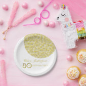 ゴールデンサークル80thバースデーパーティー紙プレート ペーパープレート (パーティー)