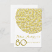 ゴールデンサークル80th誕生日パーティーへの招待 招待状 (正面/裏面)