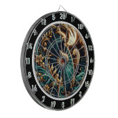 ゴールデンサーファーサンセットグローアートピース ダーツボード (正面左)