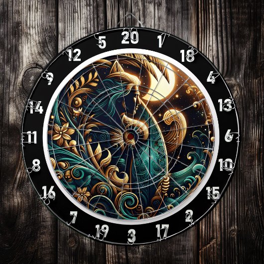 ゴールデンサーファーサンセットグローアートピース ダーツボード