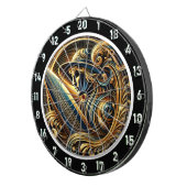 ゴールデンサーファーサンセットグローアートワーク ダーツボード (正面右)