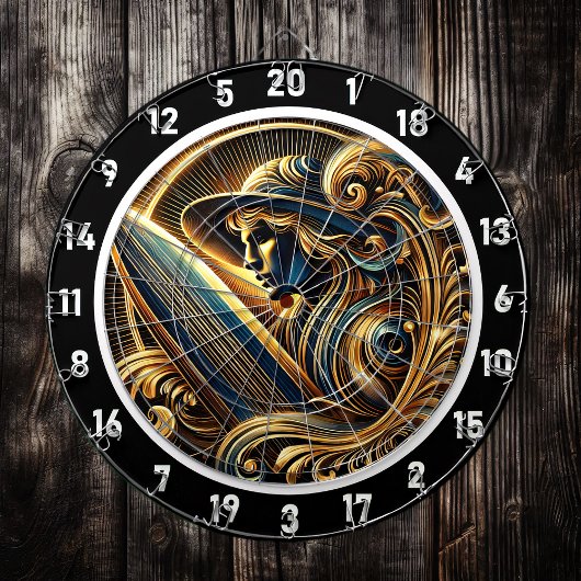 ゴールデンサーファーサンセットグローアートワーク ダーツボード