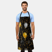 ゴールデンサーペンタイン：ラグジュアリーブラックエレガンス。 エプロン (着用した状態)