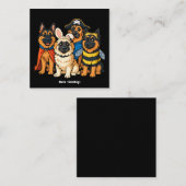 ゴールデンシェパード幽霊ドッグハロウィンおもしろい不気味 スクエア名刺 (正面/裏面)