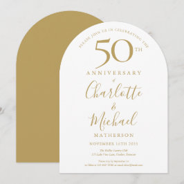 ゴールデンシグネチャーアーチ 50周年結婚記念日 招待状