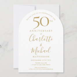 ゴールデンシグネチャーアーチ 50周年結婚記念日 招待状