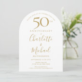 ゴールデンシグネチャーアーチ 50周年結婚記念日 招待状 (スタンド正面)